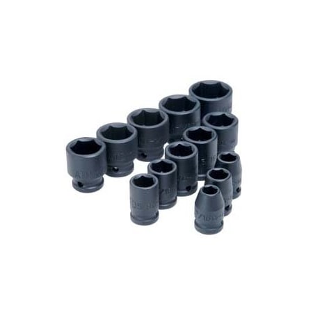 Atd Tools ATD 13-Piece 1/2-inch Drive 6 Point SAE Standard Impact Socket Set 4202